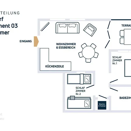 Apartament Charmante Mit Terrasse - Nur 50m Zum Mit Eigenem Parkplatz Und Fahrradunterstellmoeglichkeit
